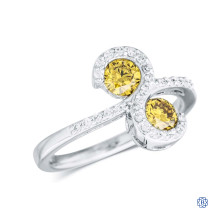 18kt White Gold Yellow Diamond Ring