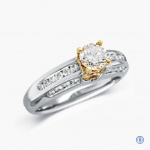 Platinum & 18kt Yellow Gold Diamond Engagement Ring