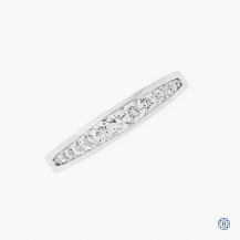 14k white gold and diamond band