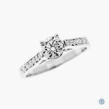 18kt White Gold 0.52ct Maple Leaf Diamond Engagement Ring