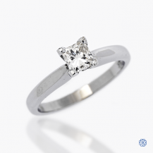 18k white gold 0.50ct diamond solitaire engagement ring