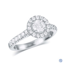 14kt White Gold 0.49ct Moissanite Engagement Ring