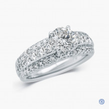 Scott Kay 19kt White Gold Solitaire Engagement Ring with 1.09ct Round Diamond