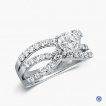 18kt white gold 0.68ct diamond engagement ring