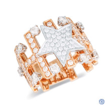 18kt Rose and White Gold Diamond Ring