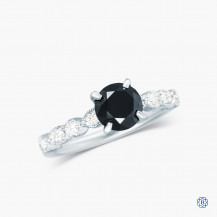 Platinum 1.62ct Black Diamond Ring