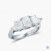 18kt White Gold 2.16ct Emerald Cut Diamond Ring