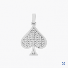 14k white gold and diamond pendant