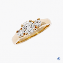 14kt yellow gold diamond engagement ring