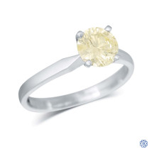 14kt White Gold 1.01ct Yellow Diamond Engagement Ring