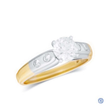 14kt Yellow and White Gold 1.00ct Diamond Engagement Ring