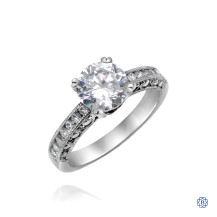 18kt White Gold Tacori Mossannite Engagement Ring