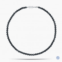 14kt White Gold 157.95ct Black Diamond Necklace