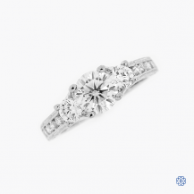 Tacori 18kt White Gold Reverse Crescent 0.94ct Moissanite Engagement Ring