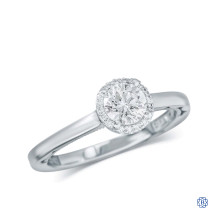 Tacori Sculpted Crescent platinum and 0.51ct Maple Leaf Diamond engagement ring