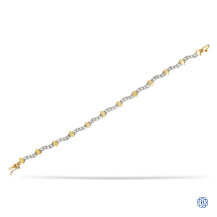 14kt White and Yellow Gold 0.80ct Vintage Diamond Bracelet