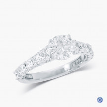 Tacori 18kt White Gold Moissanite and Diamond Engagement Ring