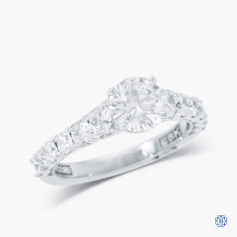 18kt White Gold Tacori Moissanite and Diamond Engagement Ring