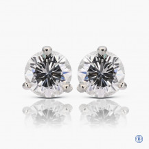 14k white gold 0.76ct diamond stud earrings