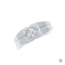 10kt white gold 0.40ct Canadian diamond gentleman's ring