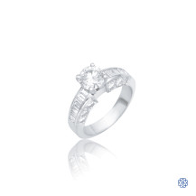 14kt White Gold Channel Set Diamond Engagement Ring