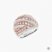 14k white and rose gold custom made diamond ring