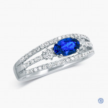 18k White Gold Sapphire And Diamond Ring