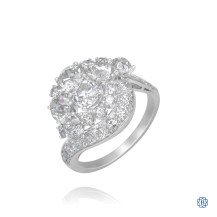 Platinum Cluster Diamond Ring