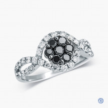 18k White Gold Black Diamond Ring