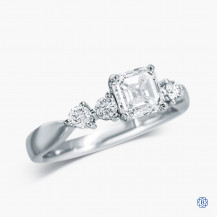 18kt White Gold 1.02ct Emerald Cut Diamond Engagement Ring