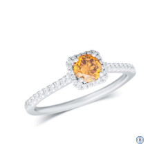 14kt White Gold 0.44ct Yellow Diamond Engagement Ring