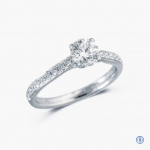 platinum Lazare Kaplan 0.79ct diamond engagement ring