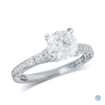 18kt White Gold Tacori Sculpted Crescent Moissanite Engagement Ring