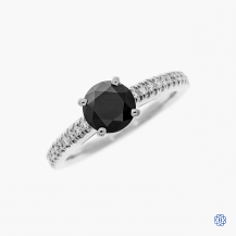 Scott Kay 14k white gold 1.06ct black diamond engagement ring