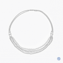 Scott Kay sterling silver tiered necklace