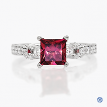 19k white gold 1.20ct tourmaline and diamond ring