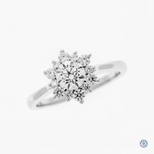 18k white gold and diamond Hearts on Fire engagement ring