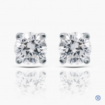 14k white gold 0.80ct diamond stud earrings
