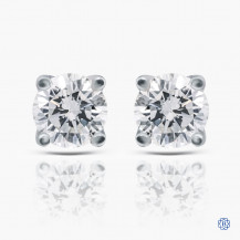 14k white gold 0.80ct diamond stud earrings