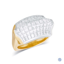 18kt Yellow & White Gold Invisible Set Fashion Ring
