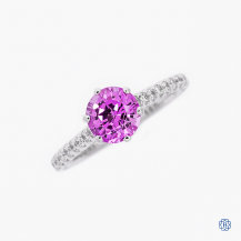 Tacori Platinum Synthetic Sapphire and Diamond engagement ring