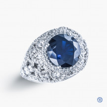 Tacori Platinum RoyalT Sapphire and Diamond Engagement Ring