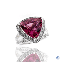 Royal 14kt White Gold Tourmaline and Diamond Ring