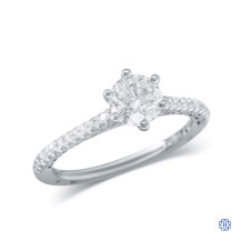 Tacori 18kt White Gold Petite Crescent 0.82ct Diamond  Engagement Ring