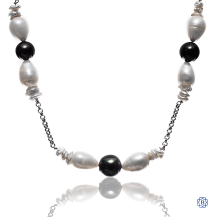 14kt White Gold Custom Pearl Necklace