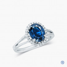 14kt White Gold Sapphire and Diamond Ring