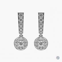 18kt white gold Hearts on Fire diamond drop earrings