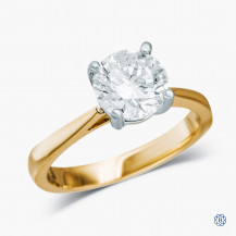14kt Yellow and White Gold 1.69ct Lab Created Diamond Engagement Ring