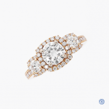 Simon G 18k Rose Gold Moissanite Engagement Ring