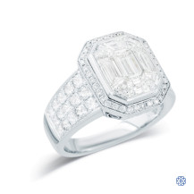 Simon G 18kt White Gold Diamond Ring